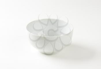 Deep round white cereal bowl