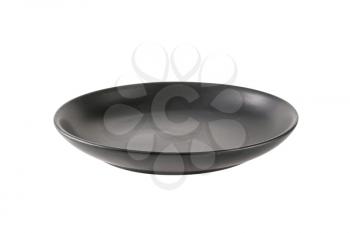 coupe shaped black dinner plate