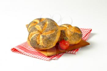 Bulkie rolls topped with poppy seeds