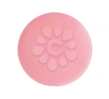 Round pink plate without rim