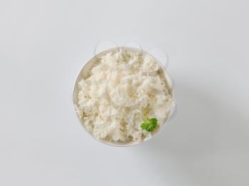 Bowl of cooked jasmine rice