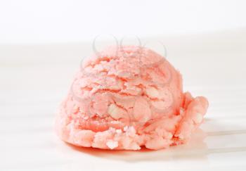 One scoop of strawberry ice cream