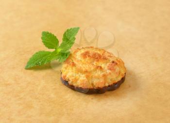 sweet coconut cookie on baking paper
