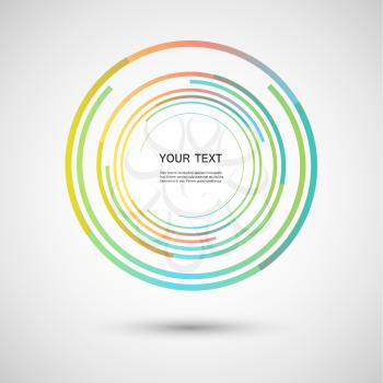 Vector color line twirl design.