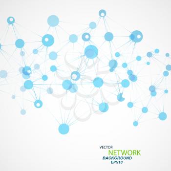 Vector network connection and DNA eps 10.