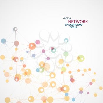 Vector network connection and DNA eps 10.