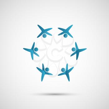 Icons of modern people leading active lifestyle.