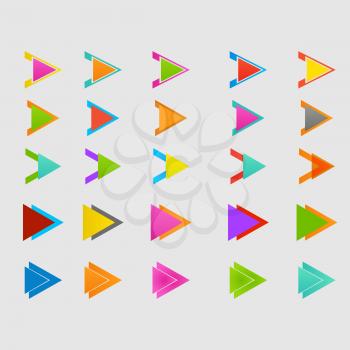 Arrow sign icon set. Vector design eps10.