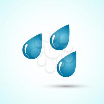 Three drops of water. Vector illustration eps10.