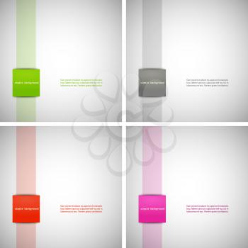 Set of simple backgrounds with colored dies, eps.