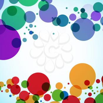 Vector background design of large colored balls.