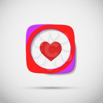 Creative icon vector hearts on plain background.