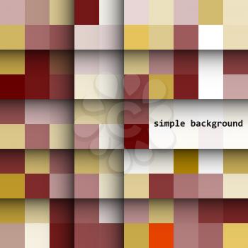 Simple background of colored squares and shadows.