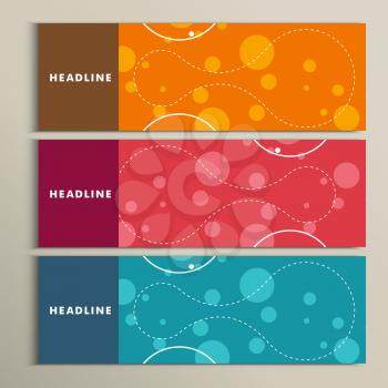 Set of color round for abstract design.