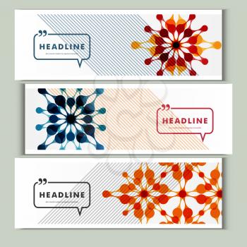 Set of six covers with abstract patterns.