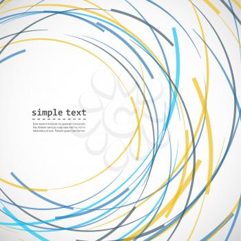 Vector abstract color line and circle background.