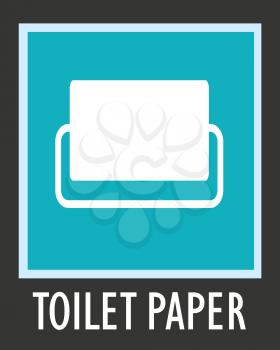 Vector simple icon toilet paper.