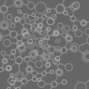 Design science concept. Vector molecule background.
