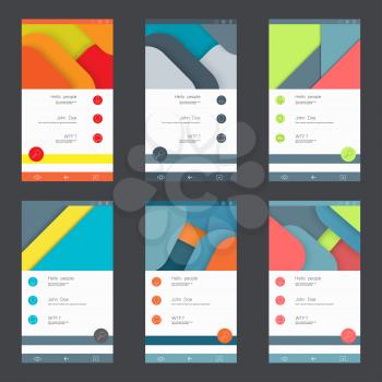 Set of user interface templates to-date design.