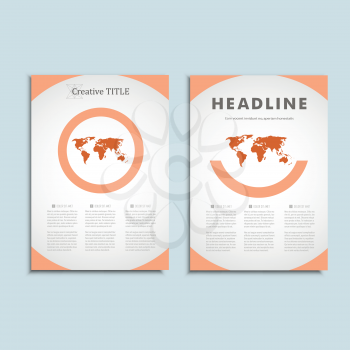 Vector brochures template for presentations, covers, books and business documents.