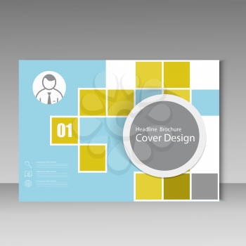 Vector annual report brochure template design. Book cover layout design, Abstract flyer templates.