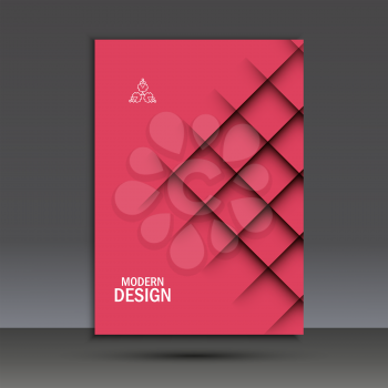 Modern vector brochure design template with abstract line.