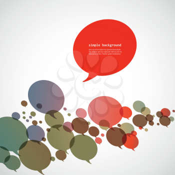Creative background of colorful speech bubbles eps.