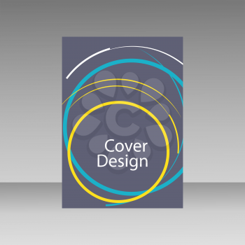 Abstract line circle design brochure template.