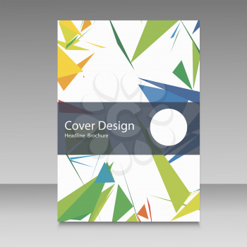 Brochure in colors of Brazil flag. Vector color concept. Design for cover, book, website background.