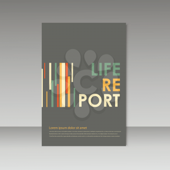 Vector simple brochure design for your report.