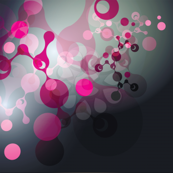 Vector molecules background.