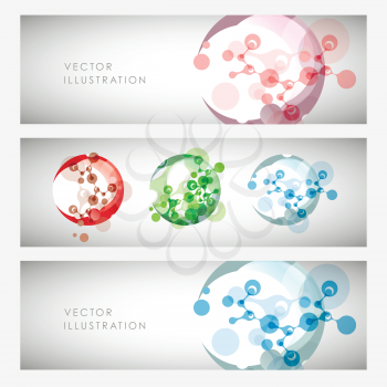 Abstract molecules design. Vector illustration.