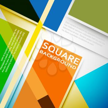 vector flat squares design cover.