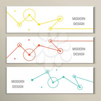 Molecule design template banner. Can be used for work layout, diagram, number options, web.