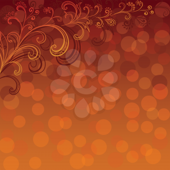 Abstract background with outline symbolical floral pattern. Eps10, contains transparencies. Vector