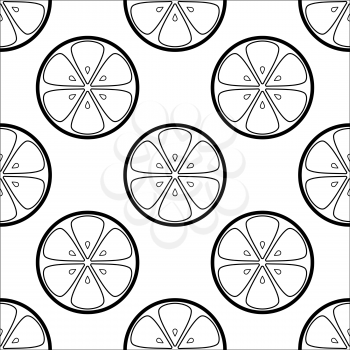 seamless vector background, pattern from symbolical lemons