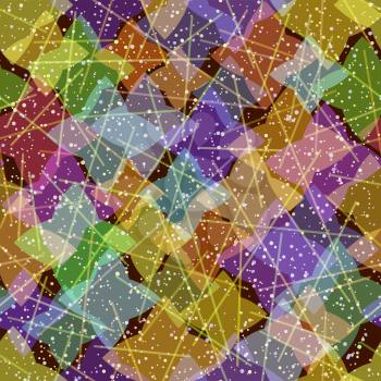 Seamless Background, Abstract Tile Pattern, Colorful Geometrical Figures and Lines. Eps10, Contains Transparencies. Vector