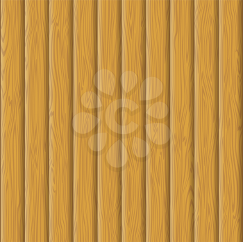 Natural wooden plank wall texture, seamless background. Vector