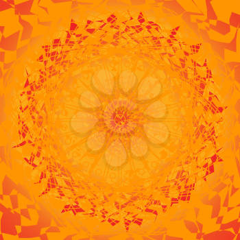 Abstract radial red and orange background. Vector