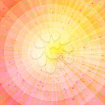 Background design, abstract bright orange and yellow magic backdrop. Vector eps10, contains transparencies