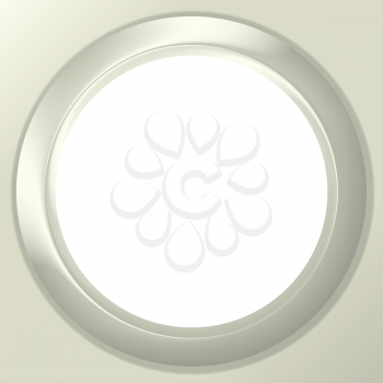 Abstract background, white round frame - porthole on wall with empty place for text. Eps10, contains transparencies. Vector