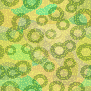 Abstract Seamless Background, Tile Pattern with Green Round Rings. Vector Eps10, Contains Transparencies