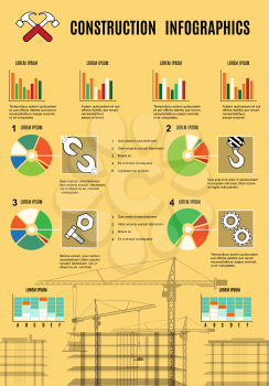Construction info graphics or presentation template. Only free font used.