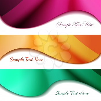 Three abstract business banners. Vector illustration.
