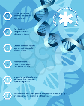 Medical molecular diagnosis or dna research design template.