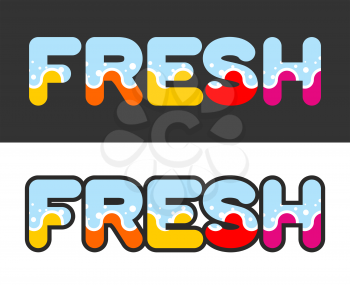 Fresh. Letters for logo and emblem. Vector illustration
