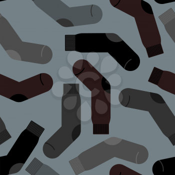 Black and gray mens socks seamless pattern. Vector background for Bachelor