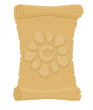 Ancient scroll. Empty the old document. Archaic letter with place for your text. Historical parchment