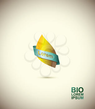 logo of seeds. logo of the leaf of the tree. Around with space for text. Concept design for a bio, eco products