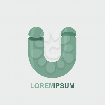 Letter U logo. design template elements  icon 